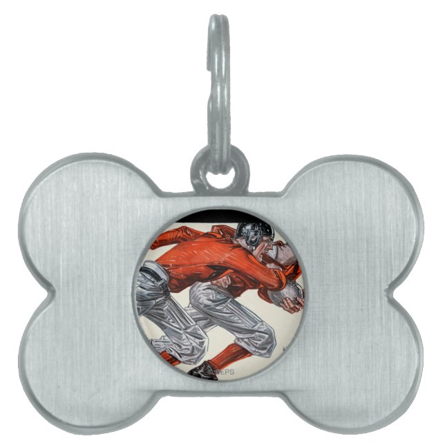 Football Players Pet ID Tag (Front)