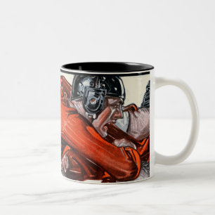 Football Players Two-Tone Coffee Mug