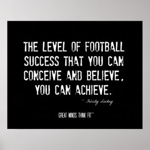 Football Poster with Motivational Quote