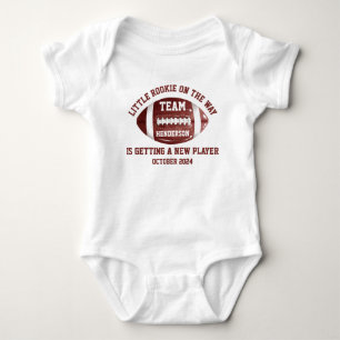 Football Pregnancy Announcement Baby Bodysuit