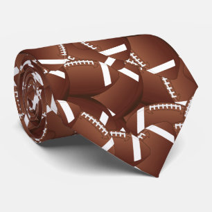 Football Print Necktie