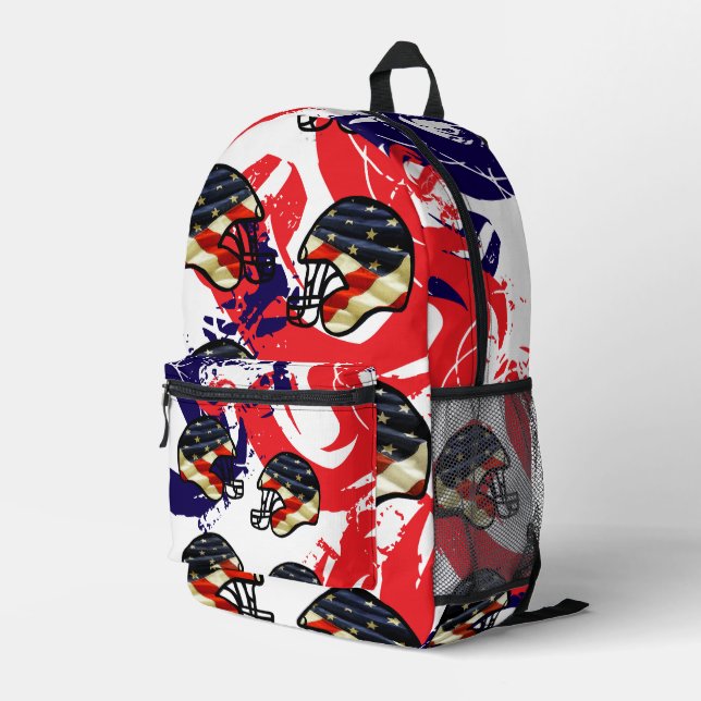 FOOTBALL PRINTED BACKPACK (Back Corner Right)