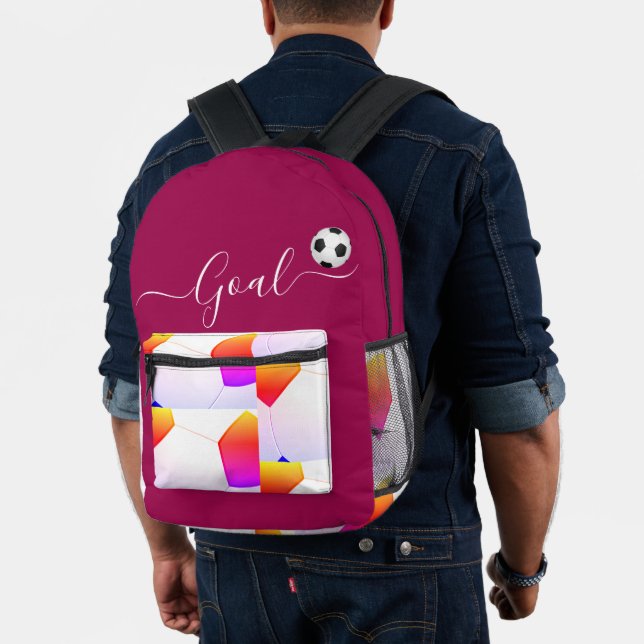 Football Printed Backpack (Insitu (Model))