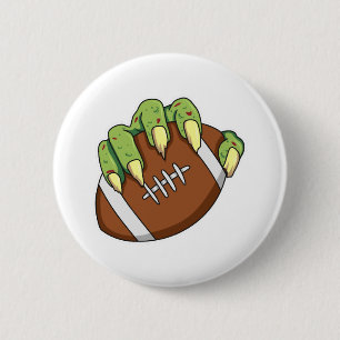 Football Pumpkin Face 6 Cm Round Badge