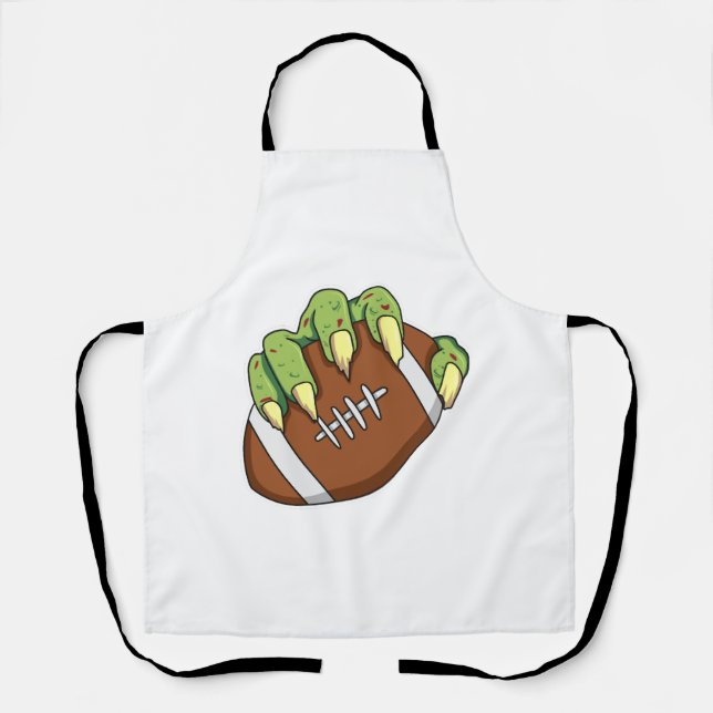 Football Pumpkin Face Apron (Front)