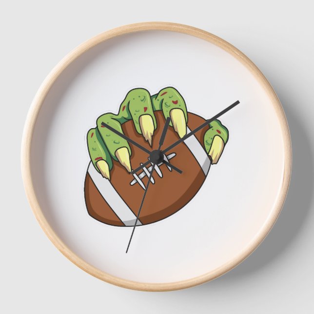 Football Pumpkin Face Clock (Front)