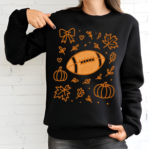 Football & Pumpkins   Cosy Thanksgiving Fall Sweatshirt