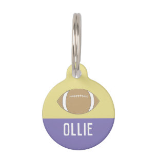 FOOTBALL (PURPLE) PET TAG