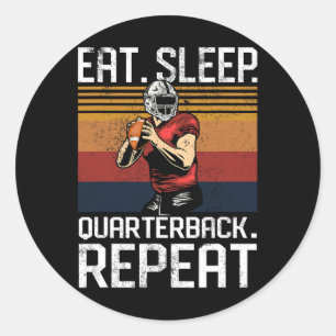 Football Qb Sports Shirt Quarterback - Qb1 Touchdo Classic Round Sticker