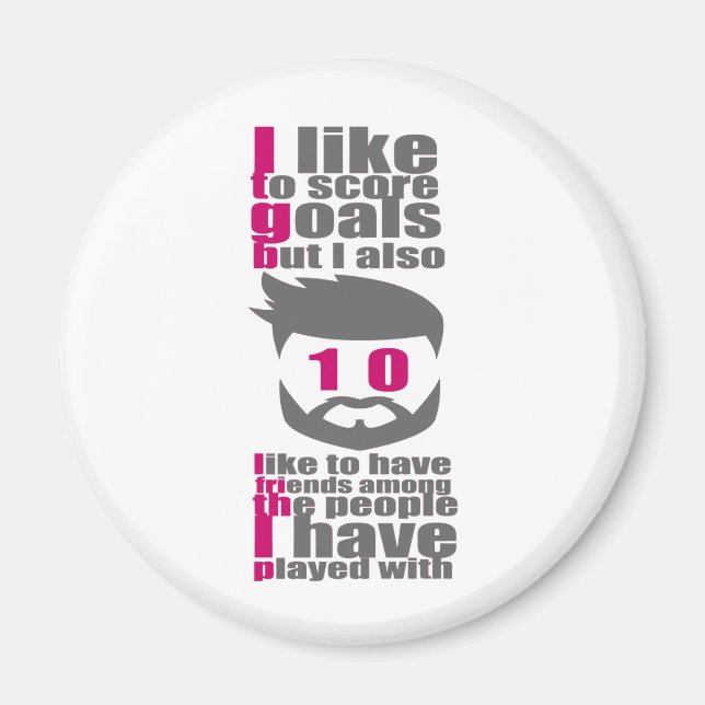 Football quote succes life magnet (Front)