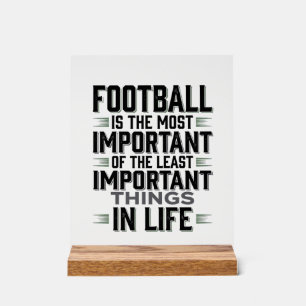 Football Quote Vintage Typography Shirt Design_1 Acrylic Sign