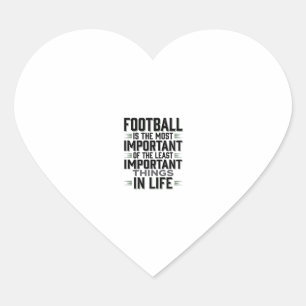 Football Quote Vintage Typography Shirt Design_1 Heart Sticker
