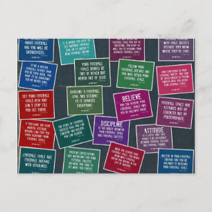 Football Quotes for Motivation Postcard
