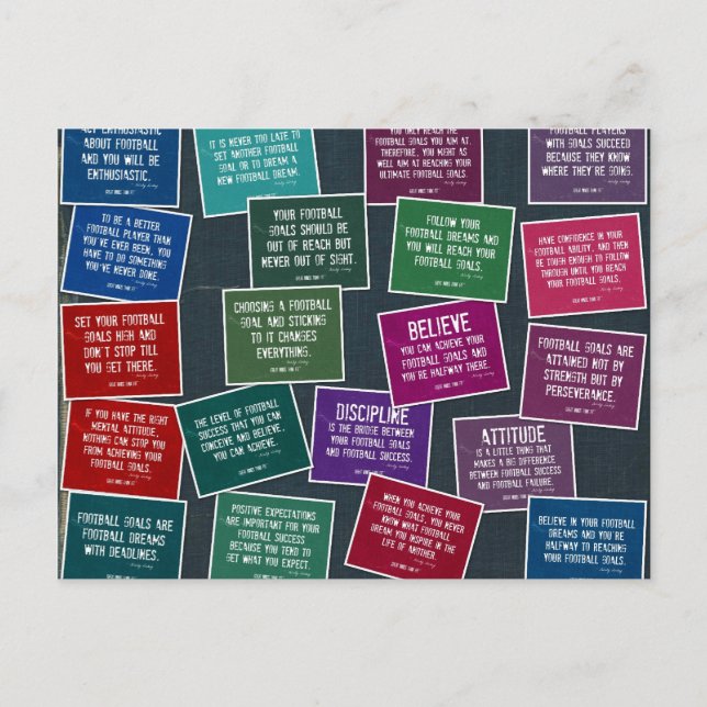 Football Quotes for Motivation Postcard (Front)