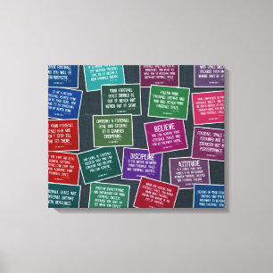 Football Quotes for Motivation Stretched Canvas