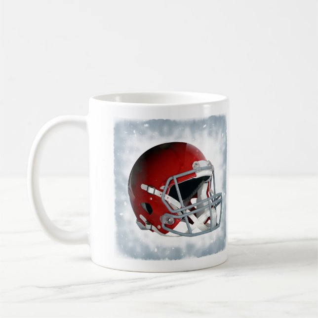 Football Red Helmet Coffee Mug (Left)