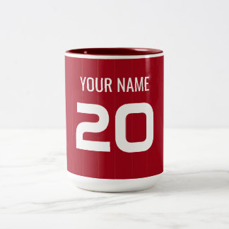 Football Red Jersey Two-Tone Coffee Mug