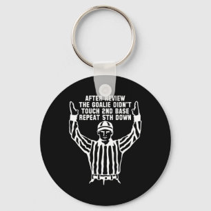 Football Referee Funny Sports Fan T Shirts Men Wom Key Ring