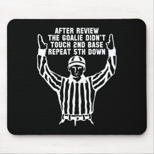 Football Referee Funny Sports Fan T Shirts Men Wom Mouse Mat
