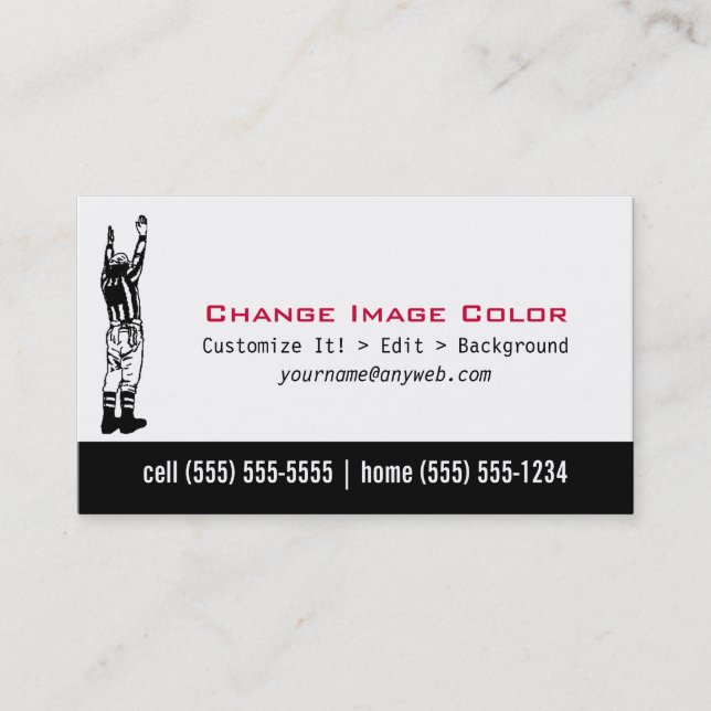 Football Referee - Personal Business Card (Front)