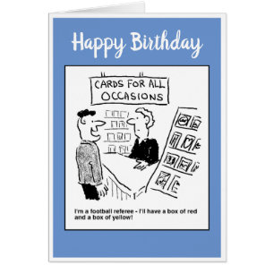 Football Referee wants to buy red and yellow cards