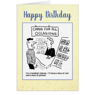 Football Referee wants to buy red and yellow cards