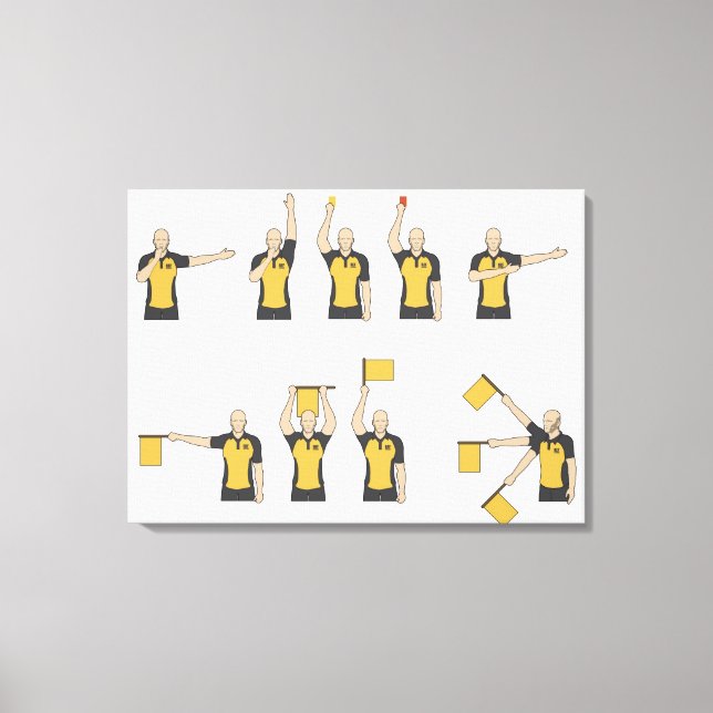 Football referees' signals canvas print (Front)