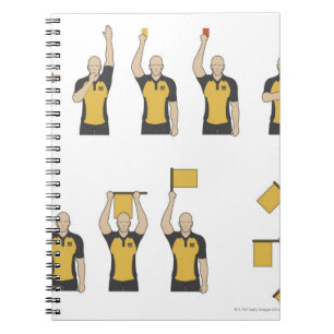 Football referees' signals notebook