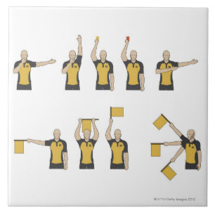 Football referees' signals tile