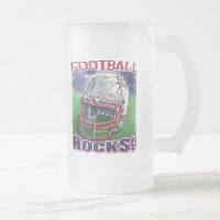Football Rocks Busted Helmet by Mudge Studios