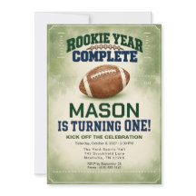 Football Rookie Year Complete 1st Party Birthday