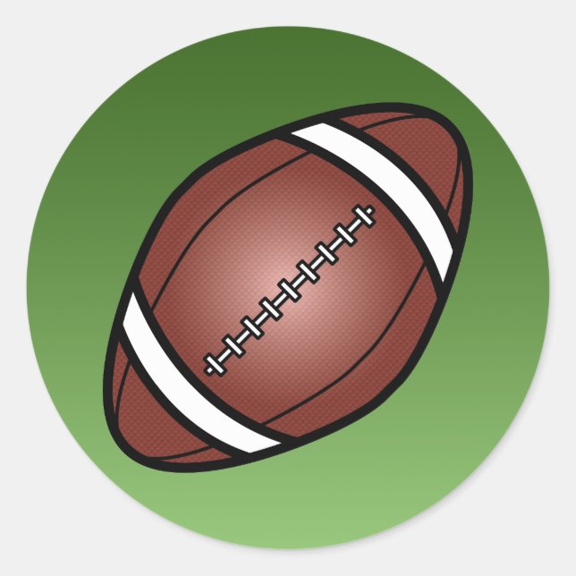 Football Rugby Ball Classic Round Sticker (Front)