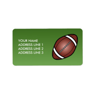 Football Rugby Ball Label
