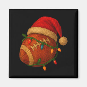 Football Santa Christmas Lights Xmas Men Boys Kids Magnet