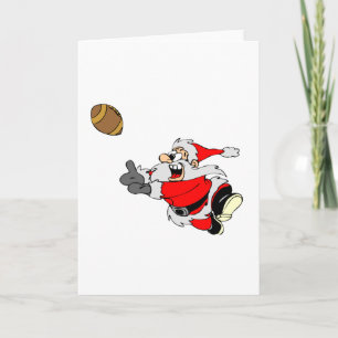 Football Santa Claus Holiday Card