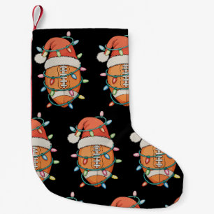 Football Santa Hat Christmas Xmas Sports Holiday Small Christmas Stocking
