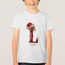 Football Santa Hat Monogram Name Christmas