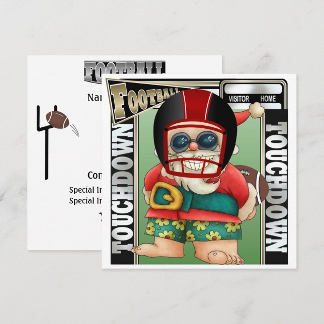 Football Santa Invitation (Front/Back)