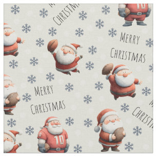 Football Santa on Lace Fabric