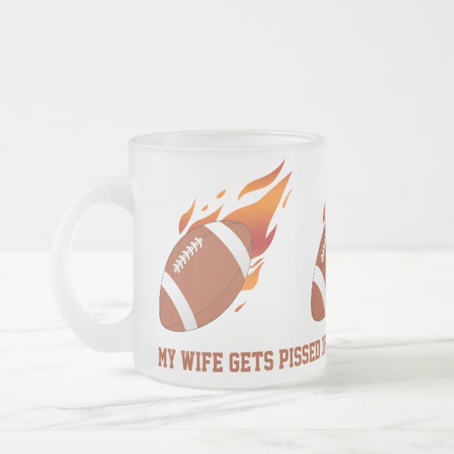 Football Satire Frosted Mug (Left)
