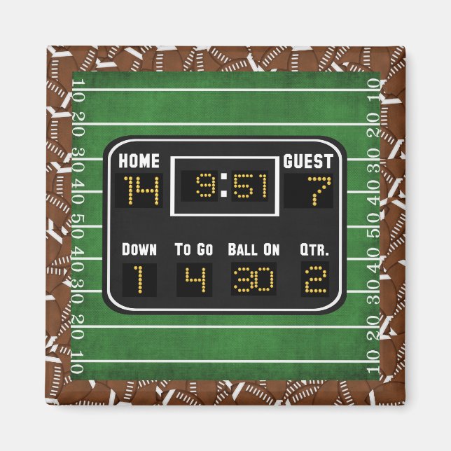 Football Scoreboard Magnet (Front)