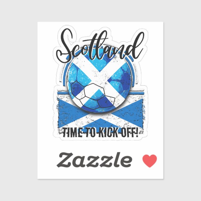 Football Scotland Flag, Blue Sky White Soccer Ball (Sheet)