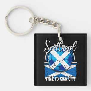 Football Scotland Flag, European Retro Soccer Flag Key Ring
