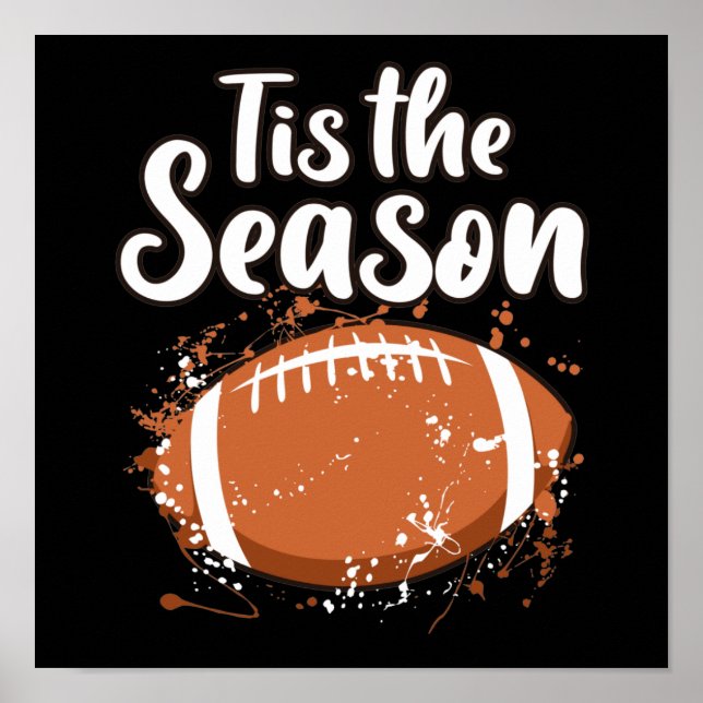 Football Season Player Coach Footballer Game Day Poster (Front)