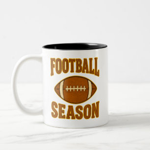 Football Season Printed Patch Style Two-Tone Coffee Mug