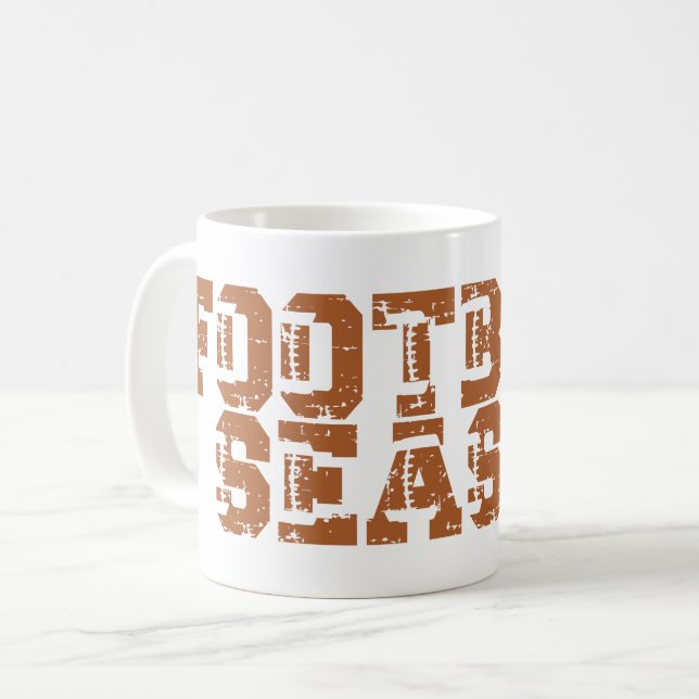 Football Season Typography Coffee Mug (Front Left)