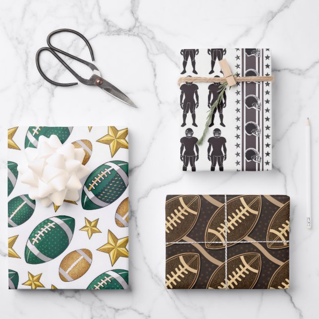 Football Season  Wrapping Paper Sheet (Front)
