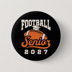 Football Senior 2027 Graduation Grad 6 Cm Round Badge