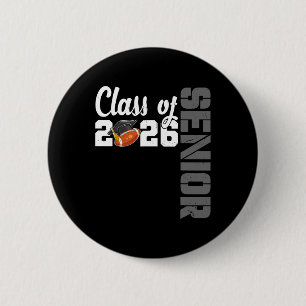 Football Senior Cl Of 2026 Graduation Senior 26 Gr 6 Cm Round Badge