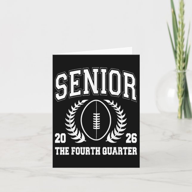 Football Senior Cl Of 2026 High School Senior 4th  Card (Front)